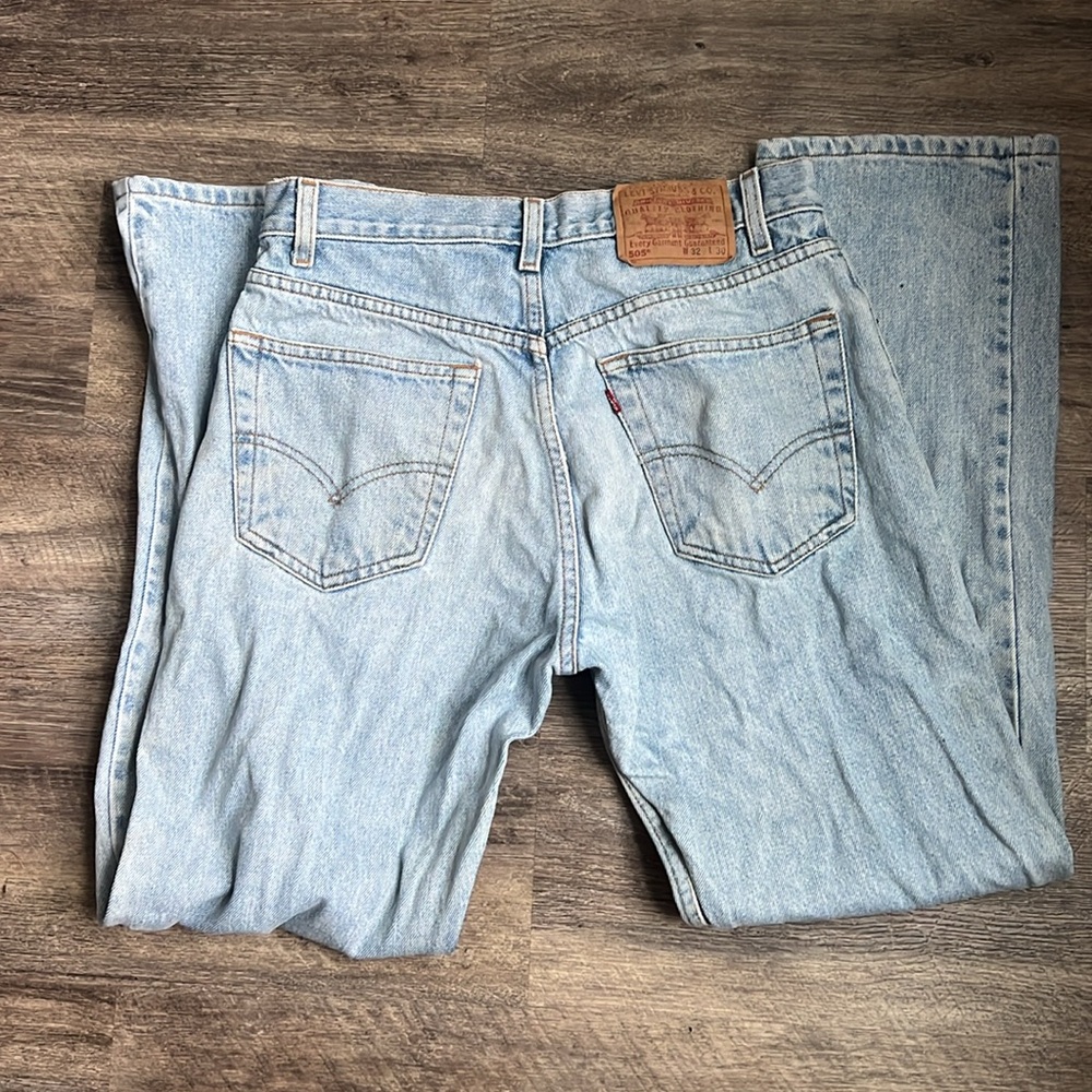 Levi’s Vtg 90s Men's Relaxed Light Blue Jeans Sz 32x30 ❤️ - Picture 3 of 6